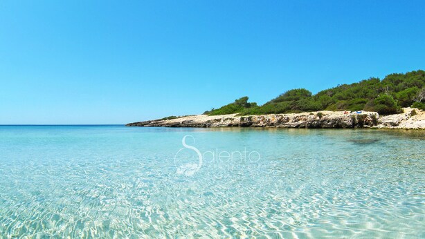 A clear coastal view with a rocky shoreline and calm sea. - Elegant villa with swimming pool in Salento  (Zona Centonze-Velodromo)