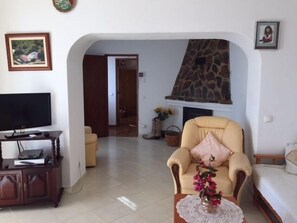 TV, fireplace, DVD player