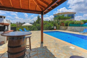 Pool - Villa Aphrodite Latchi: Private pool, Sea views, A/C, WiFi (Latchi)