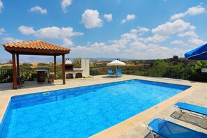 Pool - Villa Aphrodite Latchi: Private pool, Sea views, A/C, WiFi (Latchi)