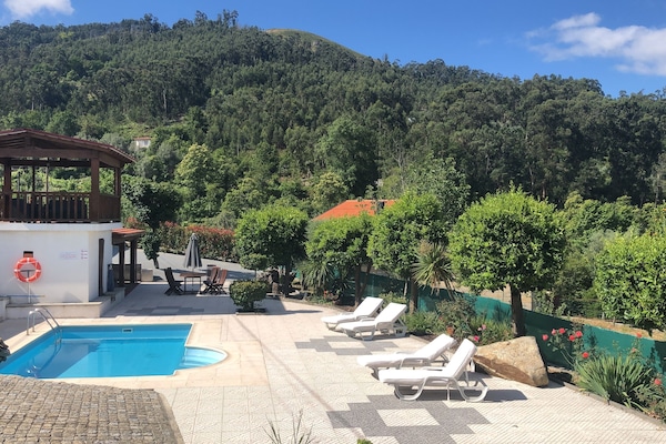 Private pool area with wonderful views of the countryside