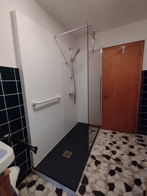 Bathtub, hair dryer, towels
