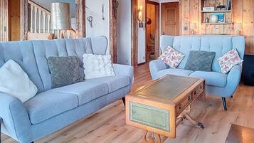 Fernseher, Kamin, DVD-Player