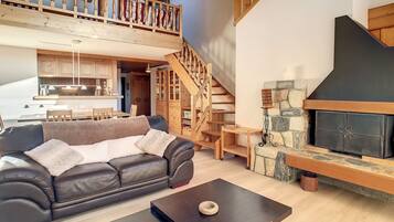 TV, fireplace, DVD player