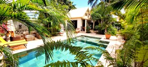 Outdoor pool, a heated pool