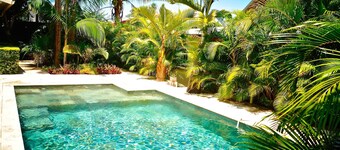 Superb villa with heated swimming pool and jacuzzi in lush greenery