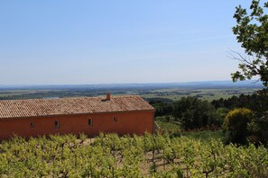 Exterior - Large Mas with heated pool for 10 people, 3 Bathrooms panomaric view (Cairanne)