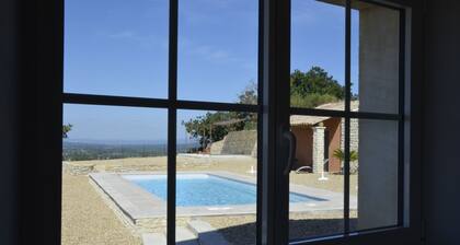 Large Mas with heated pool for 10 people, 3 Bathrooms panomaric view