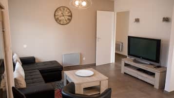TV, DVD player, books