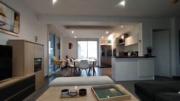 Smart TV, table football, books