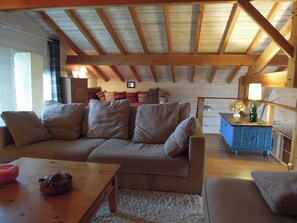 Fernseher, DVD-Player, Tischtennisplatte, Bücher