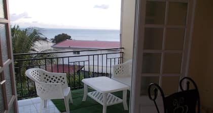 ALL COMFORT and BRIGHT, first floor of a villa, BALCONY, VIEW of the Caribbean SEA