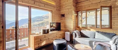 Fernseher, Kamin, DVD-Player