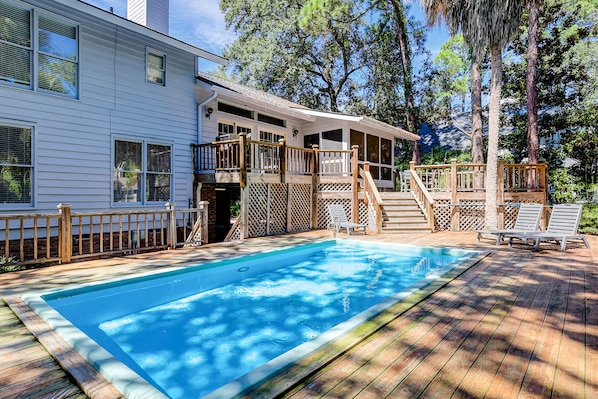 A heated pool