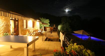 Klimatisiertes Ferienhaus in Sarlat, beheizbarer Privatpool, Whirlpool