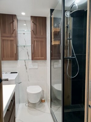 Shower, hair dryer
