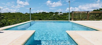 Flame Tree Cottage. Private home with pool and ocean view. 1/2 mile to beach