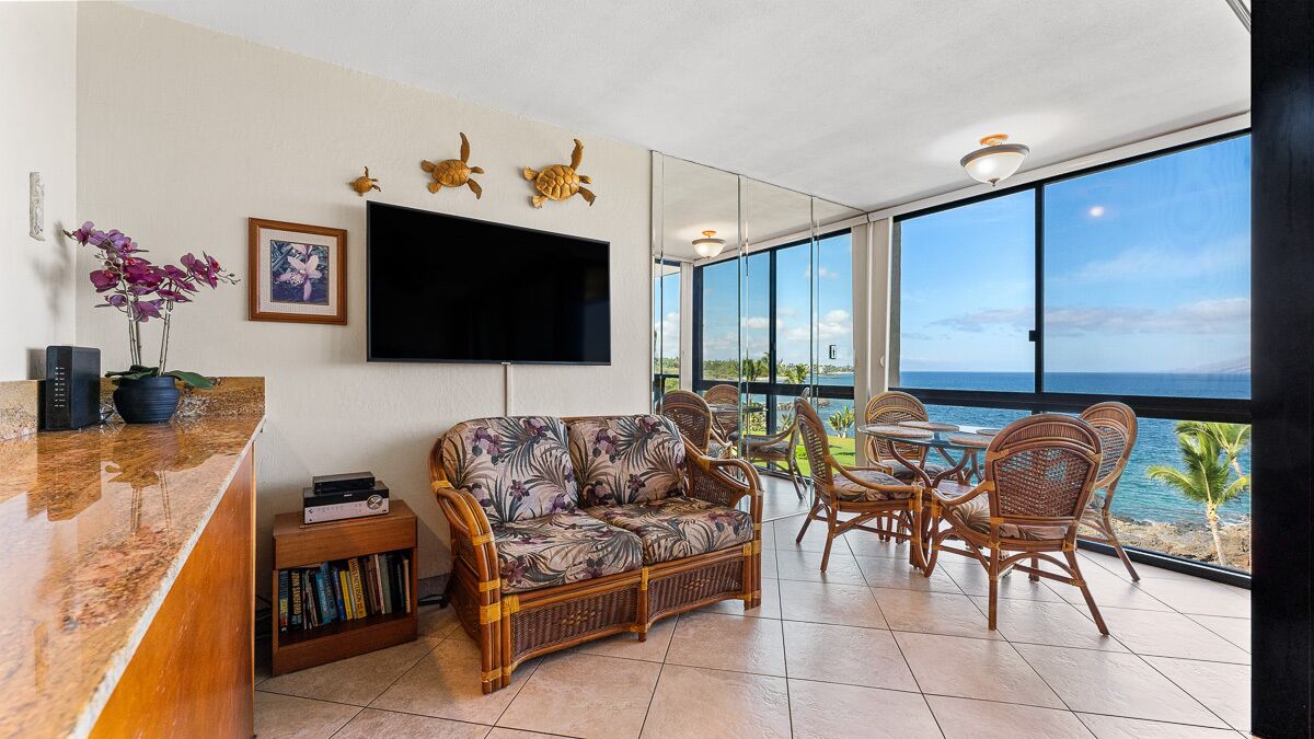 Smart TV, DVD player, books, stereo