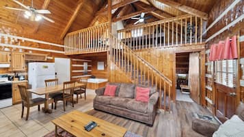 Smart TV, fireplace, video games
