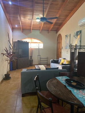 Fernseher, DVD-Player, Bücher, Videothek