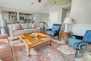 TV, DVD player - Oceanview Home w/ Private Pool, Hot Tub, and Elevator. Enjoy the HI View! (Rodanthe)