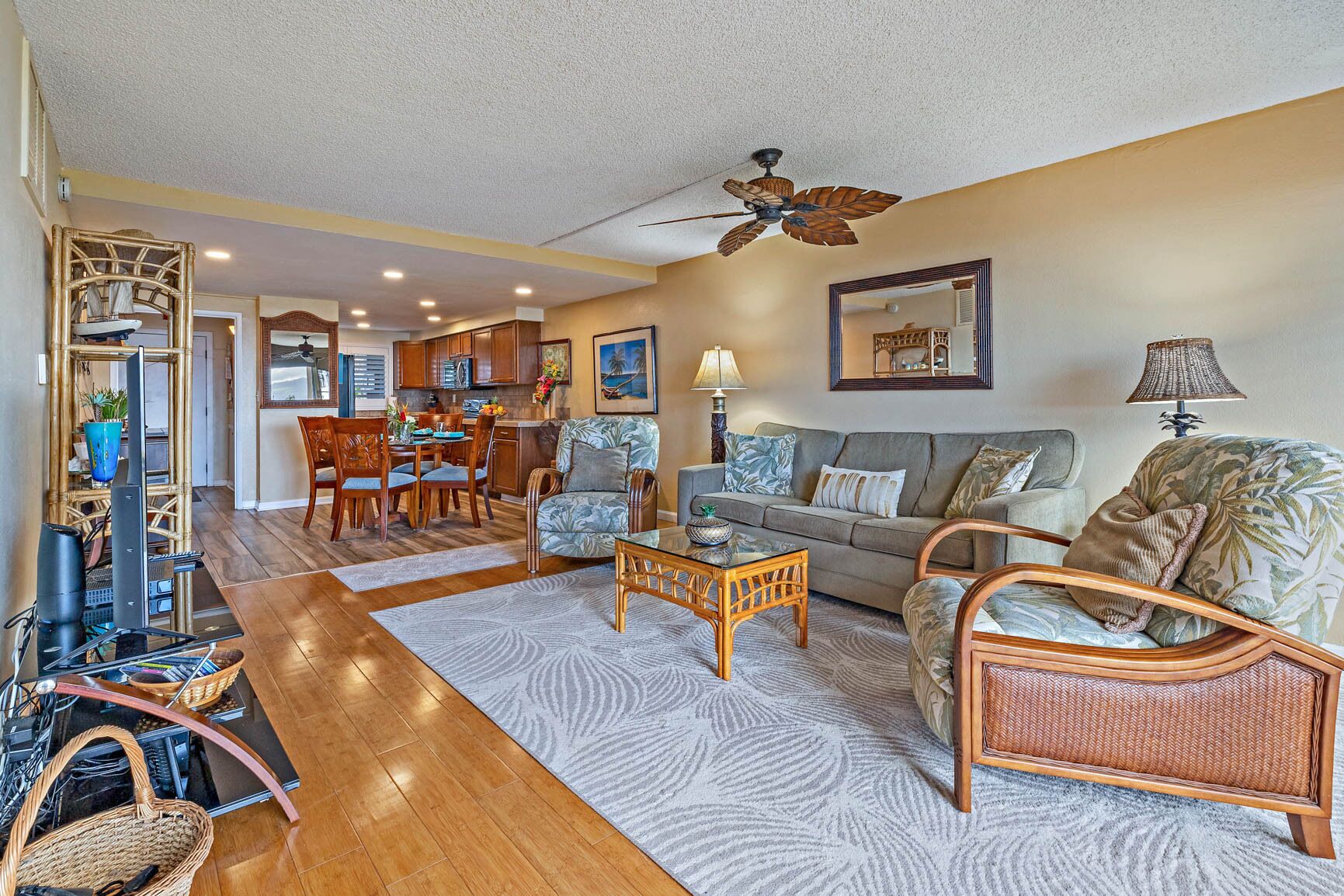 Smart TV, DVD player, books, music library