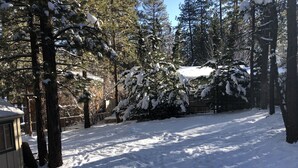 A snowy landscape with dense trees and a clear sky. - Perfect Family Getaway,  One Light to Snow Summit, Bear Mountain and Shopping (Big Bear Lake)