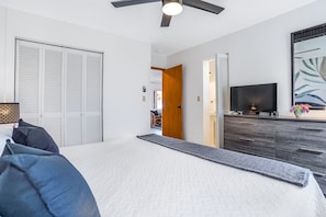 2 habitaciones, tabla de planchar con plancha, internet y ropa de cama