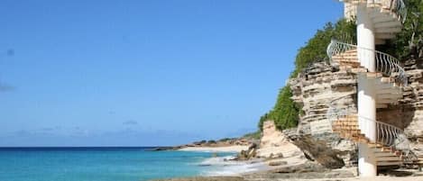 On the beach, beach towels