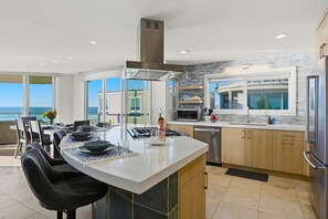 Fridge, microwave, stovetop, dishwasher - Rockaway Oceanfront 2 | Lg Terrace & Walkable- 4BR (San Diego)