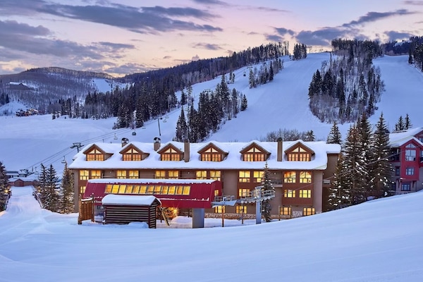This is Osprey Hotel, our home is right above it. Strawberry lift right there!!