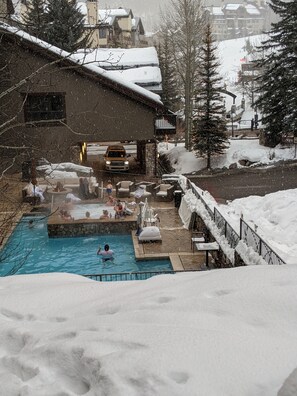 Outdoor pool, a heated pool