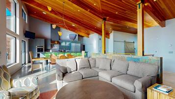 TV, fireplace, DVD player