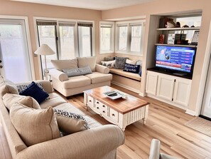 Smart TV, video games, DVD player, books