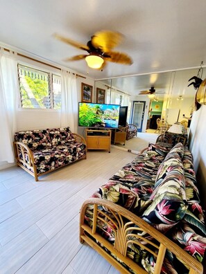 Smart TV, DVD player, stereo