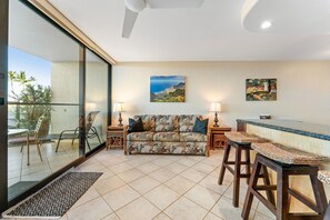 Smart TV, DVD player, books, video library