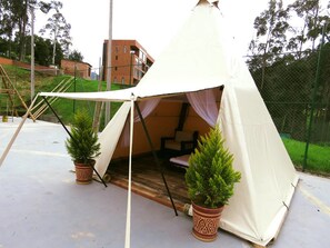 双人房, 1 张双人床, 无烟房 (Glamping) | 床单