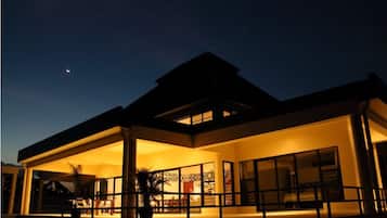 House, Multiple Beds, Ocean View (Fiji Luxury Pool Villa) | Front of property – evening/night
