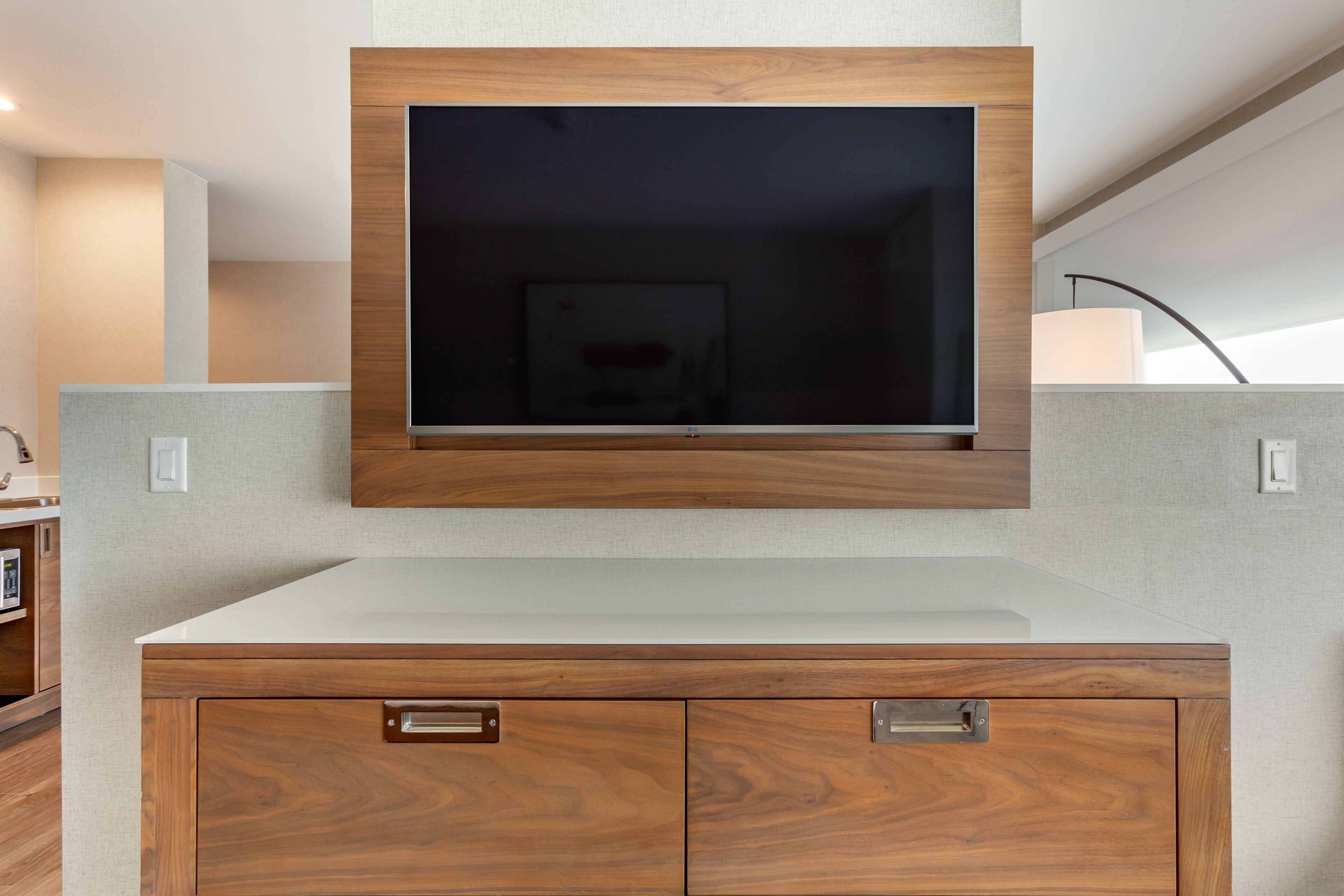 premium bedding, down duvets, pillow-top beds, desk