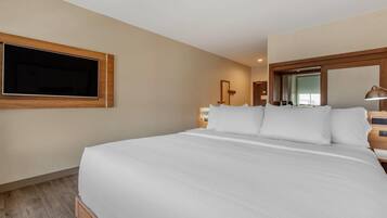 Premium bedding, down comforters, pillowtop beds, desk