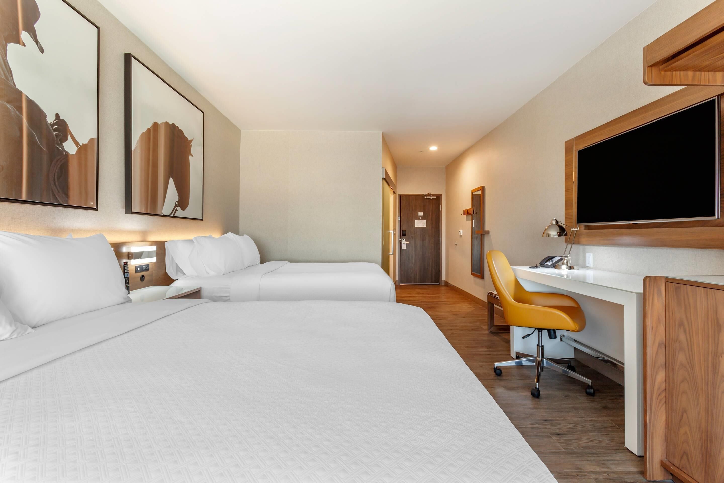 premium bedding, down duvets, pillow-top beds, desk