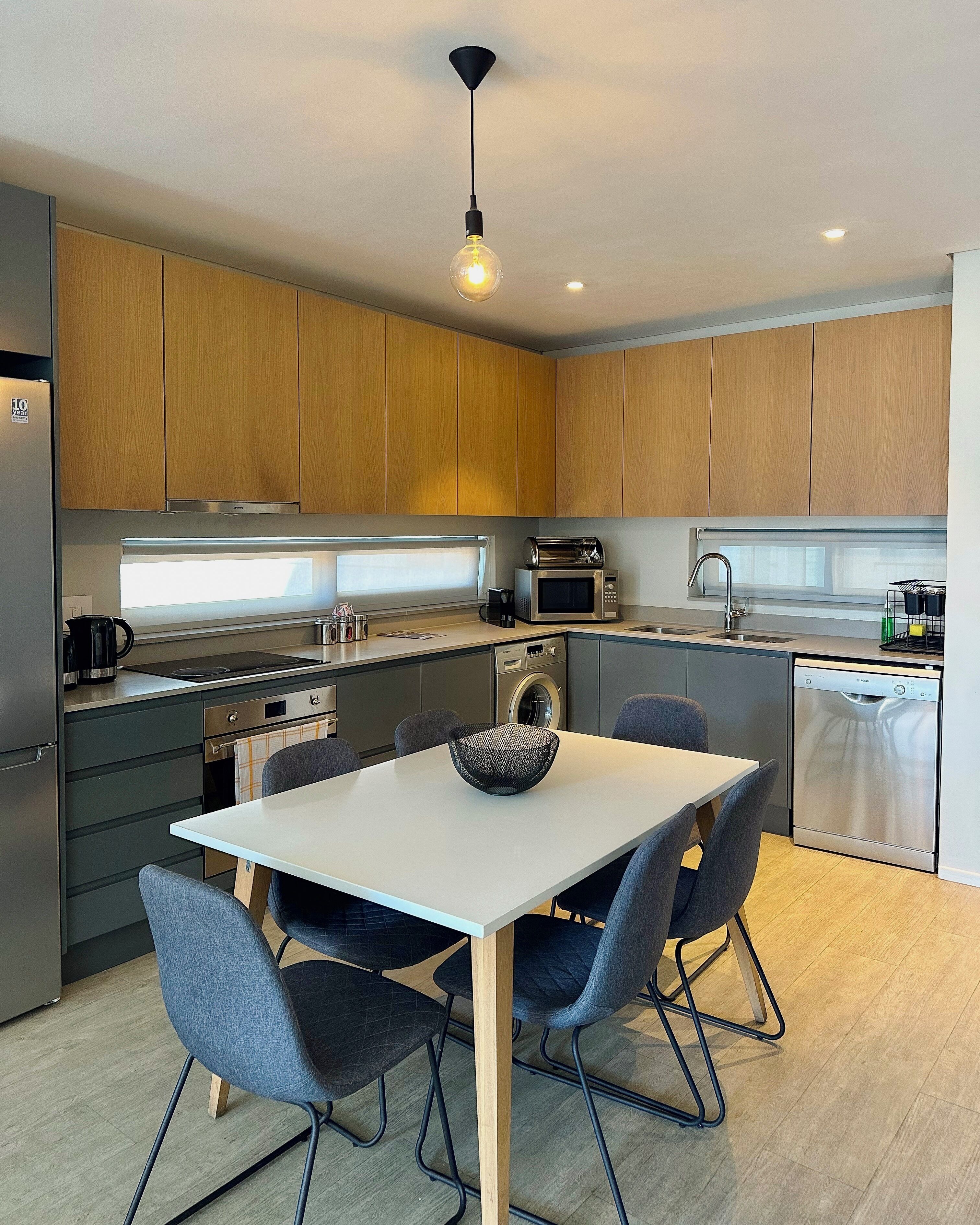 Microwave, oven, stovetop, electric kettle