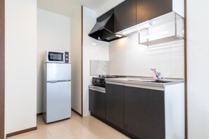 公寓 | 私人简易厨房 | 冰箱、微波炉、炉灶、电热水壶