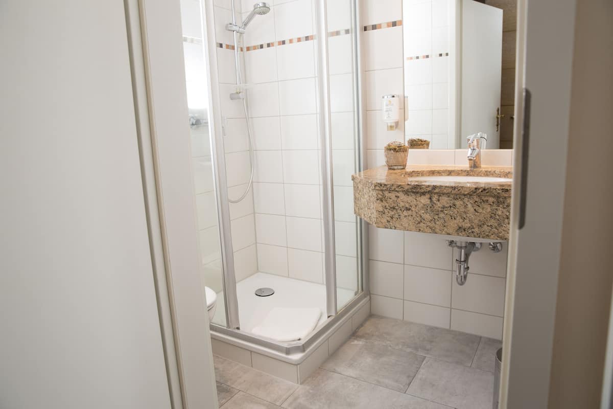 free toiletries, hair dryer, slippers, bidet