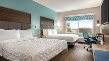 Room, 2 Queen Beds | Premium bedding, desk, laptop workspace, blackout drapes