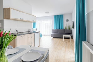 Quadruple Room, Kitchenette | Laptop workspace, blackout drapes, iron/ironing board, free WiFi - Villa Blanca (Kolobrzeg)