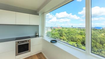 Penthouse | Private kitchen | Fridge, oven, stovetop, dishwasher