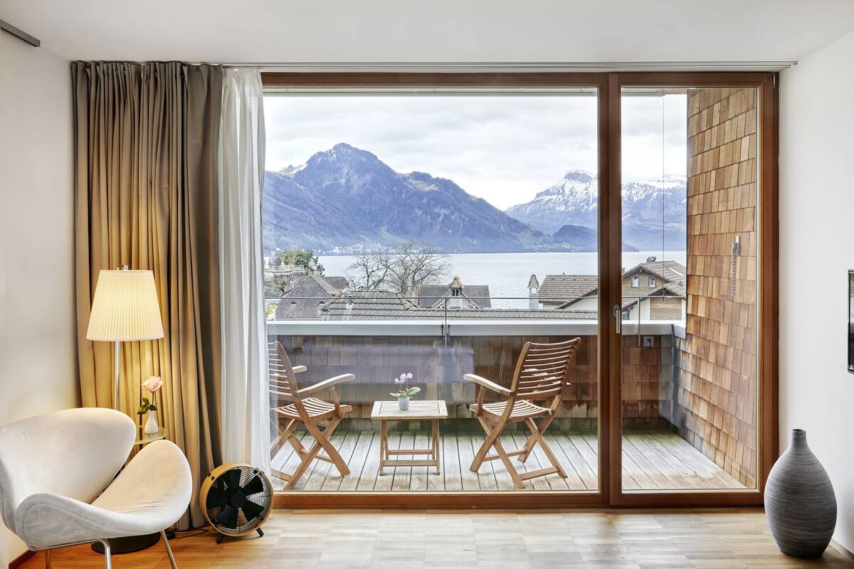 deluxe double room, lake view | view from room