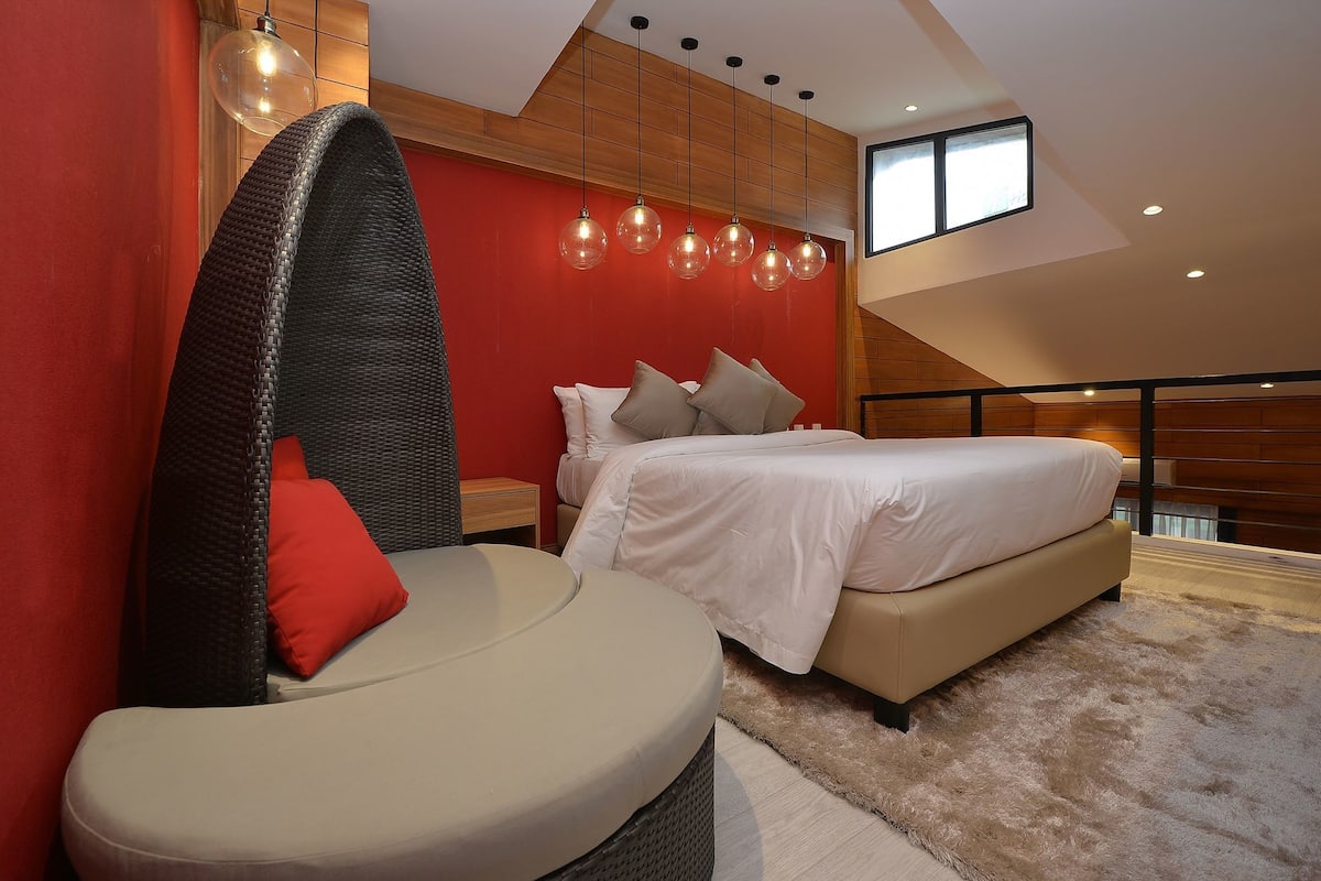 rose loft room | minibar, in-room safe, desk, blackout curtains