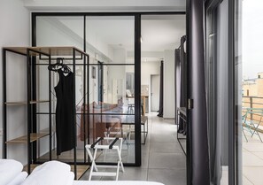 Premium One Bedroom Penthouse with Balcony | Iron/ironing board, free WiFi, bed sheets - The Omnia Collection Pagrati (Athens)